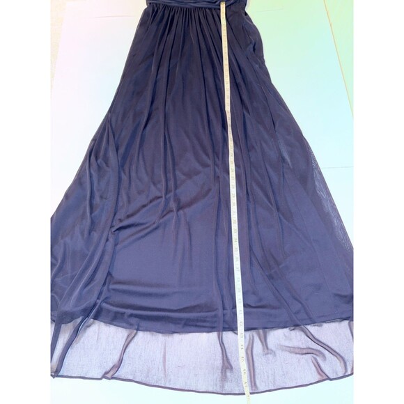 Birdy Grey Chiffon Dress Navy Blue Floor Length Maxi Bridesmaid Ball Gown Prom M - Picture 12 of 16